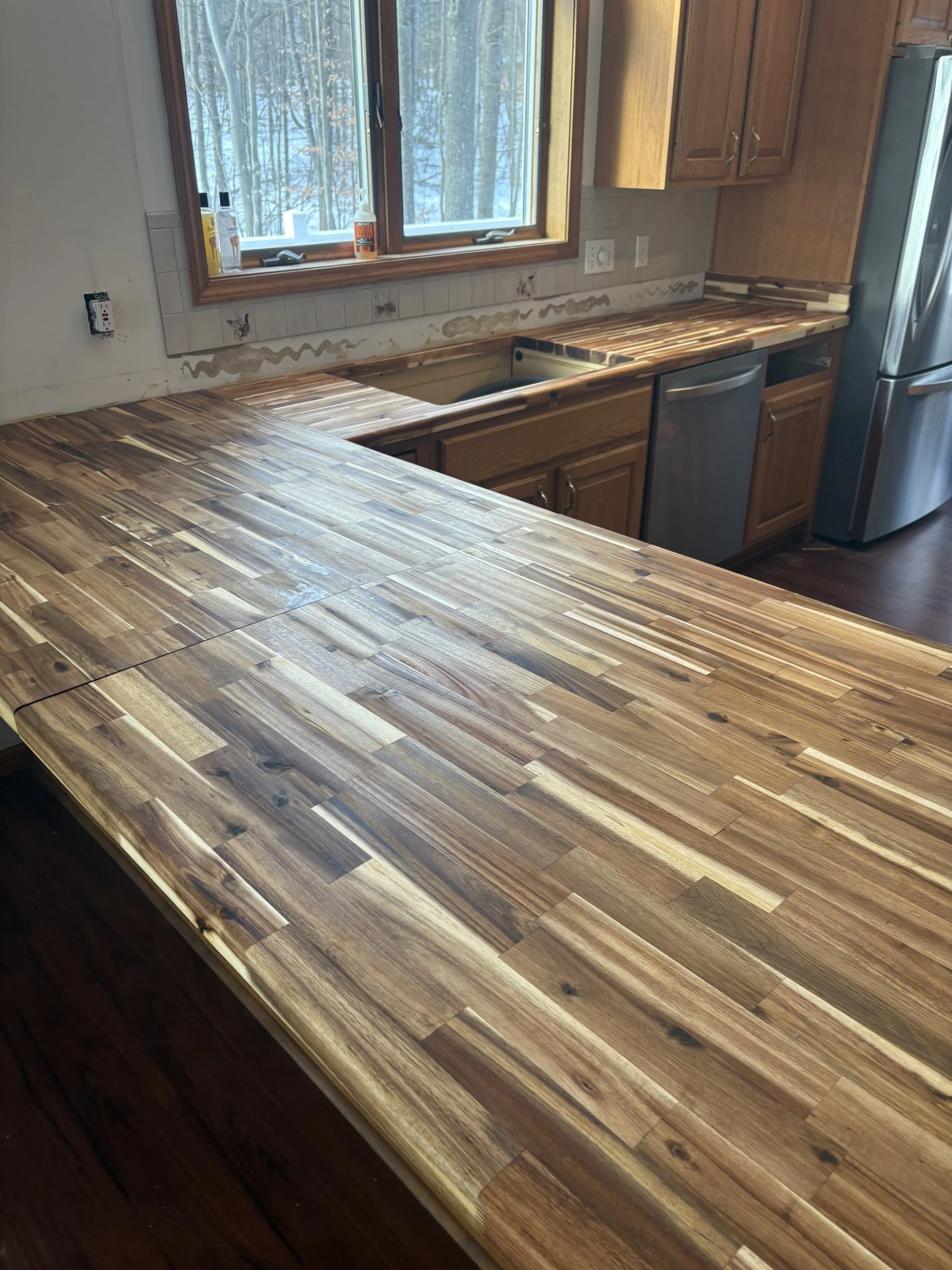 Kitchen countertop project after work